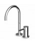 Mitigeur lavabo Pan à 2 trous avec bec orientable sans vidage.