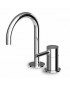 Mitigeur lavabo Pan à 2 trous avec bec orientable sans vidage.