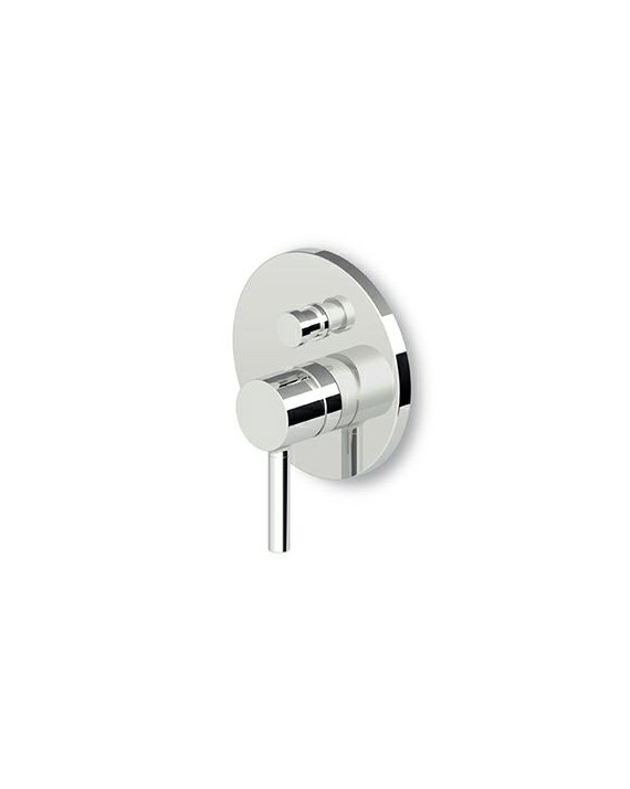 Mitigeur encastré Pan de douche Rond + inverseur automatique  - 2 Voies + Corps encastré.