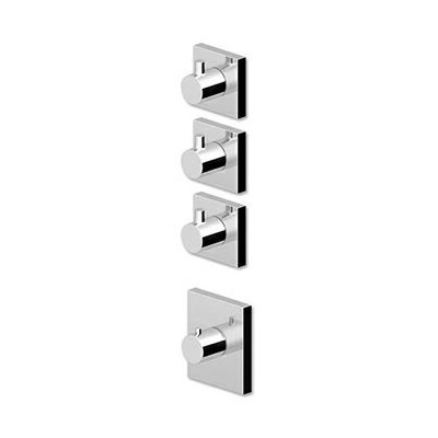 Douche Thermostatique à encastrer Pan de 1/2", avec 3 robinets d'arrêt + Corps encastré.