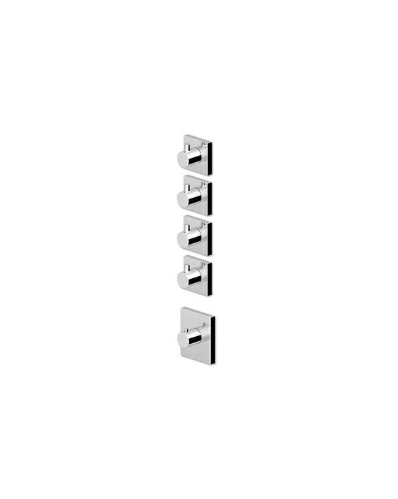 Douche Thermostatique à encastrer Pan de 1/2", avec 4 robinets d'arrêt + Corps encastré.