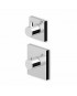 Douche Thermostatique à encastrer Pan de 1/2", avec inverseur 2/3 voies avec arrêt. + Corps encastré.