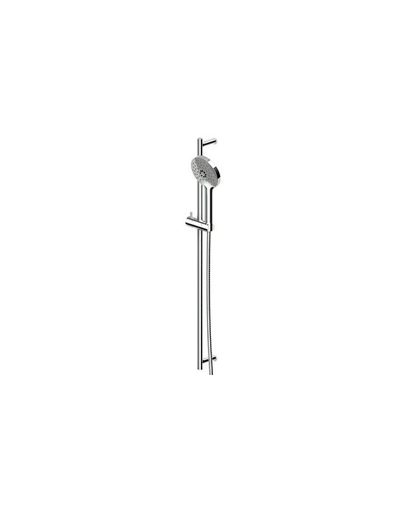 Barre de douche complète Pan, barre de 800 mm, douchette Z94740 3 jets , flexible en laiton 1500 mm.