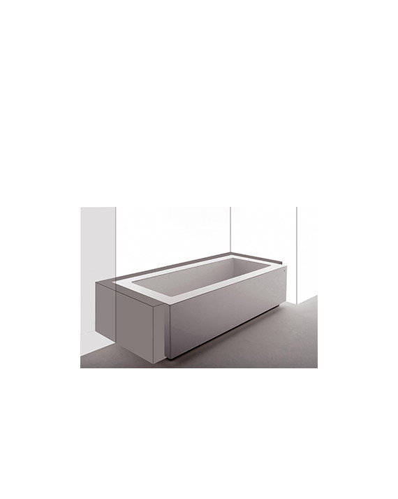 Baignoire en coextrudé Grande version en niche. 1940 x 900 x h 540.