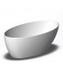 Baignoire free standing en solid surface, dotée de siphon.