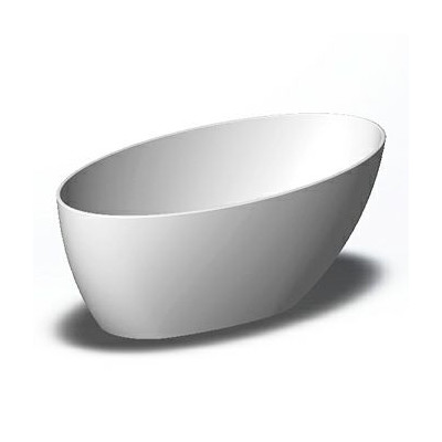 Baignoire free standing en solid surface, dotée de siphon.