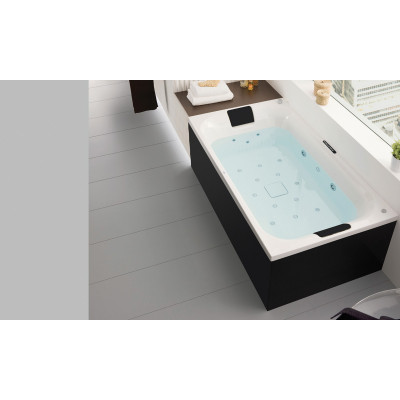 Baignoire acrylique Sensitive Flex Center - 180x100 cm - Hydromassage eau et air.
