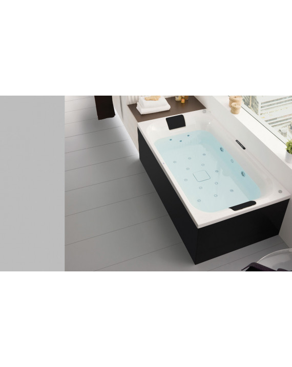 Baignoire acrylique Sensitive Flex Center - 180x100 cm - Hydromassage eau et air.