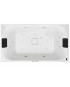 Baignoire acrylique Sensitive Flex Center - 180x100 cm - Hydromassage eau et air.