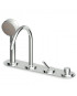 Mitigeur de baignoire Isystick- A 4 trous - Complet sur gorgr apparent.