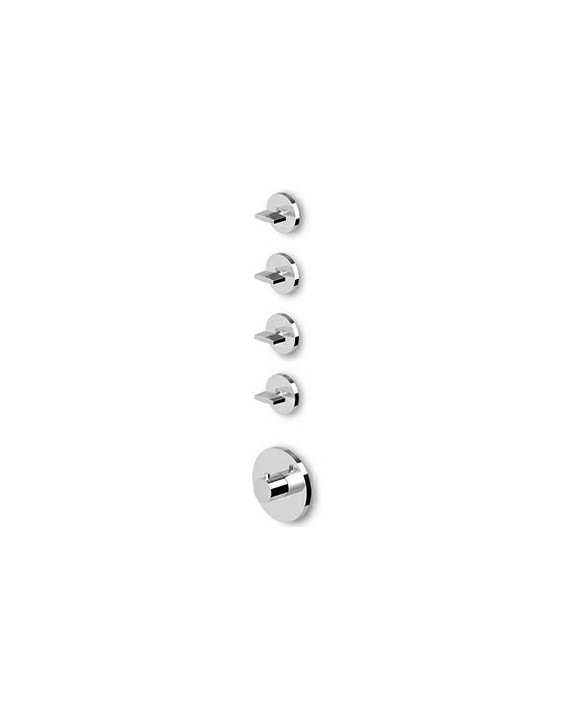 Douche thermostatique Isyfresh - à encastrer de 1/2", avec 4 robinets d'arrêt.