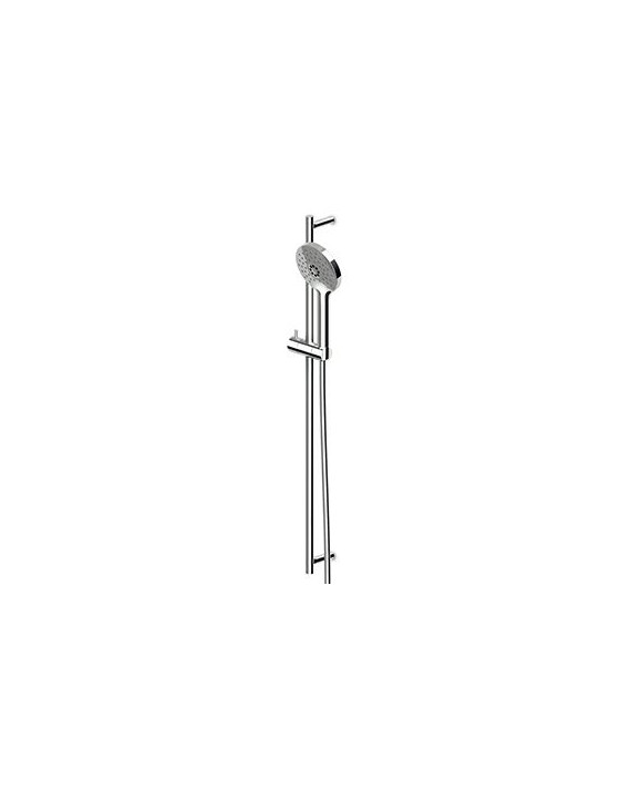 Barre de douche Isystick complète, barre de 800 mm, douchette Z94740 3 jets, flexible 1500 mm en PVC.