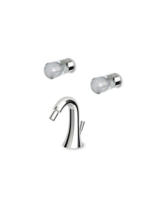 Mélangeur bidet Nude à encastrer avec bec sur plan, vidage laiton 1 ¼" + corps encastré.