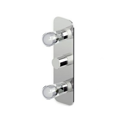 Mélangeur bain-douche Nude à encastrer avec inverseur 2 voies.