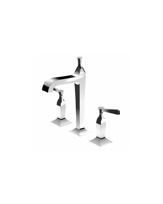 Mélangeur lavabo 3 trous avec bec haut et vidage laiton 1 ¼".