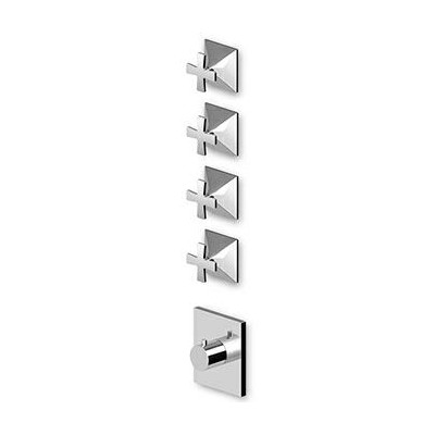 Douche Thermostatique Bellagio à encastrer de 1/2" avec 4 robinets d'arrêt + Corps encastré.