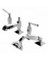 Mélangeur bain-douche à 4 trous + douchette extractible + flexible de 1500 mm.