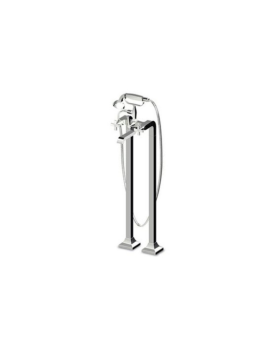 Mélangeur baignoire Bellagio freestanding avec inverseur + douchette + flexible de 1500 mm.