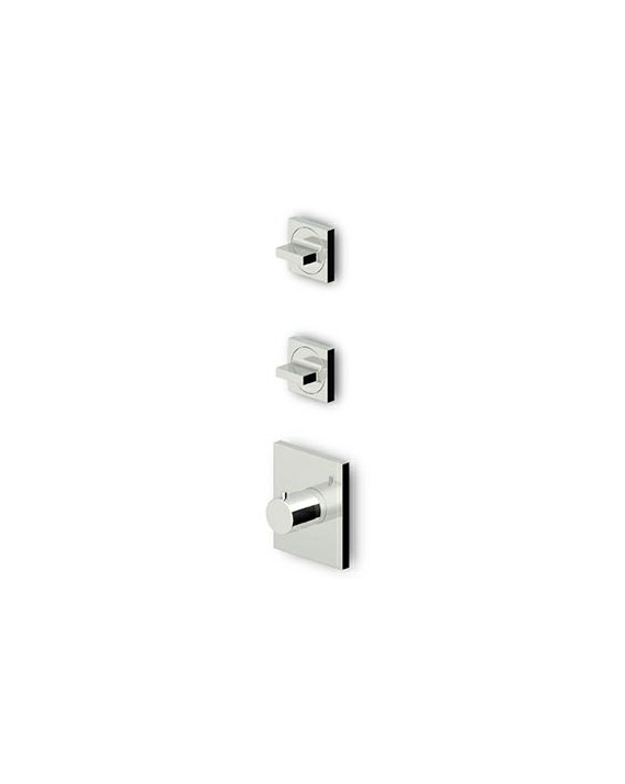 Douche Thermostatique AGUABLU à encastrer de 1/2", avec 2 robinets d'arrêt + Corps encastré.