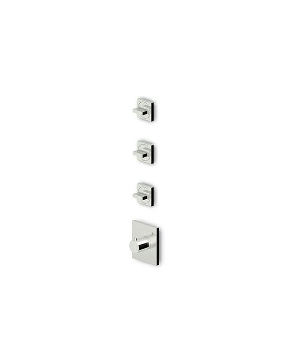 Douche Thermostatique AGUABLU à encastrer de 1/2", avec 3 robinets d'arrêt + Corps encastré.