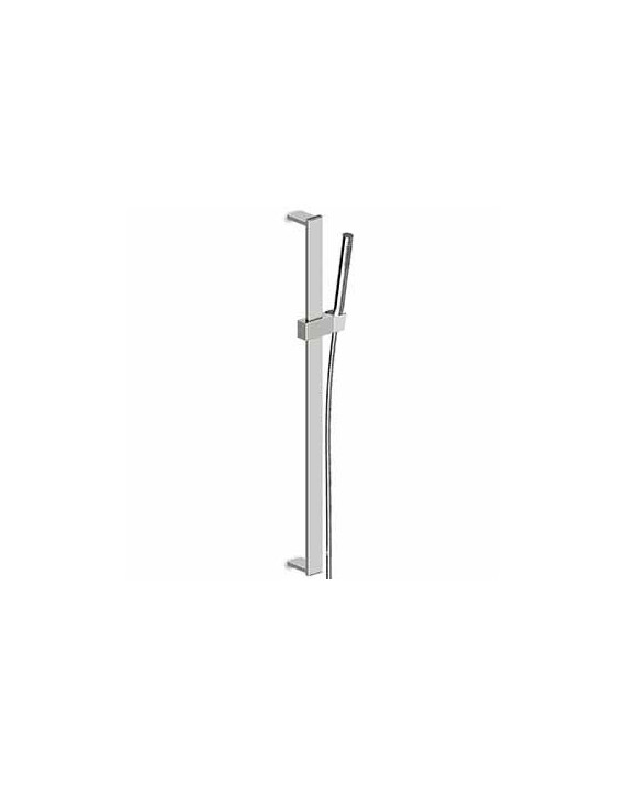 Barre de douche complète AGUABLU, barre de 800 mm, douchette en laiton 1 jet simple Z94177, flexible de 1500 mm.