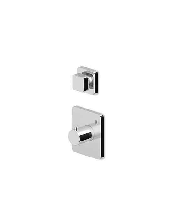 Douche Thermostatique à encastrer de 1/2", avec inverseur 2/3 voies avec arrêt + Corps encastré.