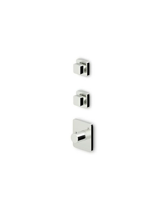 Douche Thermostatique Soft à encastrer de 1/2", avec 2 robinets d'arrêt + Corps encastré.