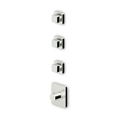 Douche Thermostatique Soft à encastrer de 1/2", avec 3 robinets d'arrêt + Corps encastré.