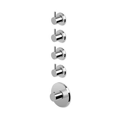 Douche Thermostatique Closer à encastrer de 1/2", avec 4 robinets d'arrêt + Corps encastré.
