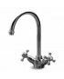 Mélangeur lavabo Delfi avec bec orientable + vidage laiton 1 ¼".