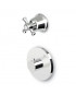 Douche Thermostatique Delfi à encastrer de 1/2", avec robinet d'arrêt + Corps encastré.