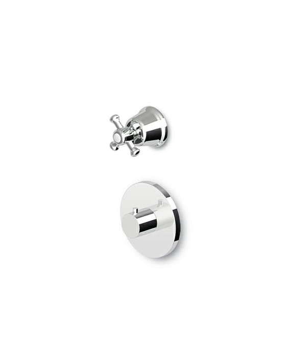Douche Thermostatique Delfi à encastrer de 1/2", avec robinet d'arrêt + Corps encastré.