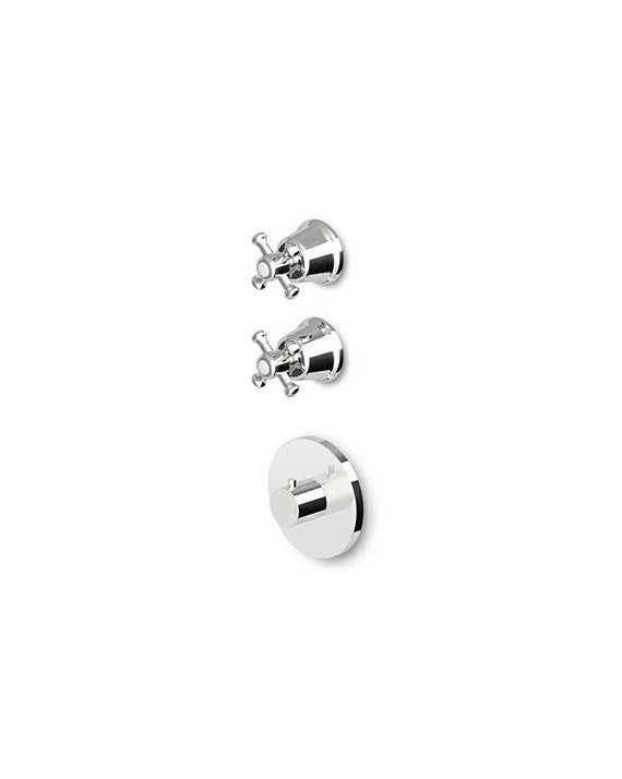 Douche Thermostatique Delfi à encastrer de 1/2", avec 2 robinets d'arrêt + Corps encastré.