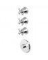 Douche Thermostatique Delfi à encastrer de 1/2", avec 3 robinets d'arrêt + Corps encastré.