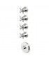 Douche Thermostatique Delfi à encastrer de 1/2", avec 4 robinets d'arrêt + Corps encastré.