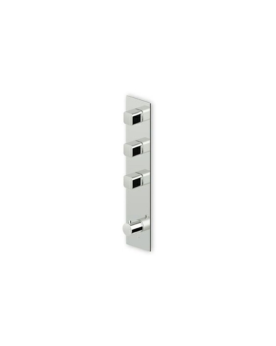 Douche Thermostatique Jingle à encastrer de 1/2", avec 3 robinets d'arrêt + Corps encastré.
