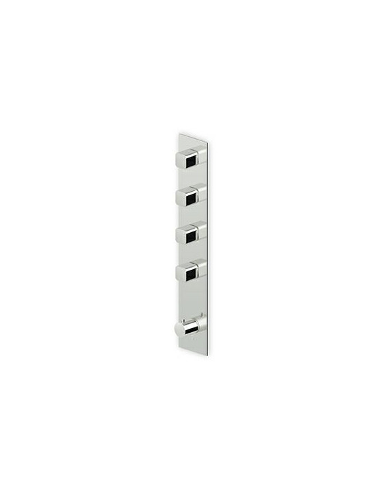 Douche Thermostatique Jingle à encastrer de 1/2", avec 4 robinets d'arrêt + Corps encastré.