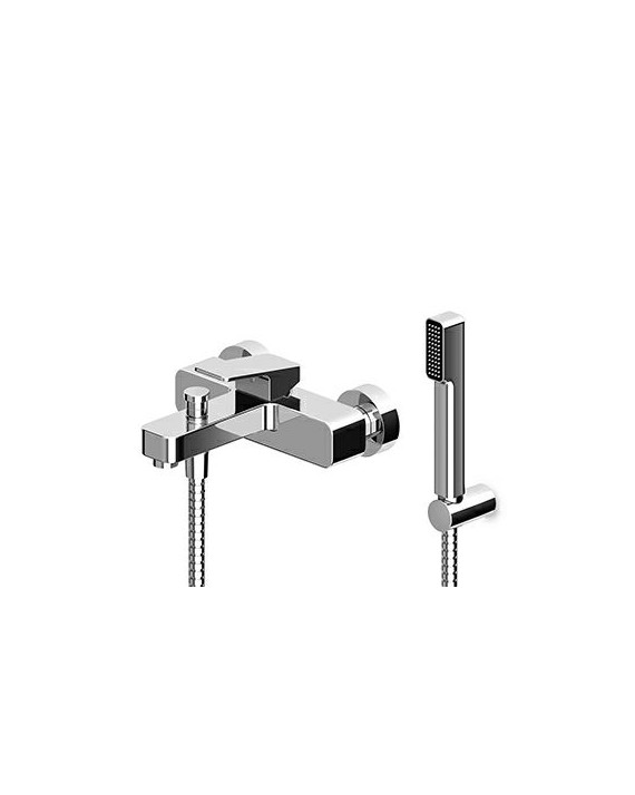 Mitigeur bain-douche mural Jingle avec inverseur automatique + ensemble complet de douche.