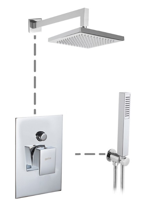 Mitigeur de douche encastré GALA - Kirei - 2 voies + Inverseur automatique .