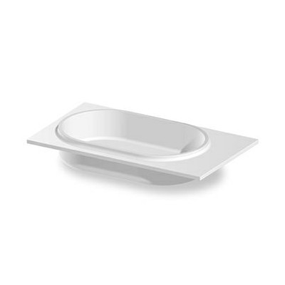 Lavabo RISE oval semi-encastré en Cristalplant® Biobased.