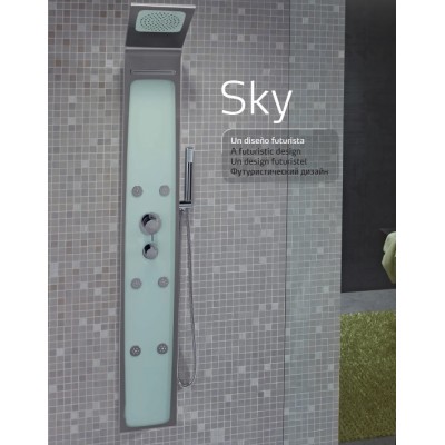 Colonne de douche hydromassante GALA - SKY WHITE.
