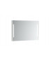 Miroir Emma Square de 120x80 cm - Cadre en bois blanc.